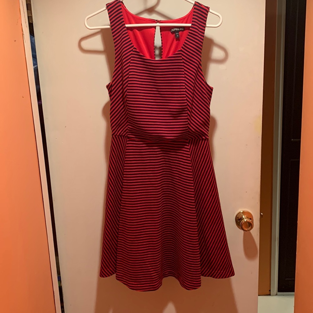 Express red and navy dress, size small